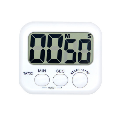 Бял мини електронен голям LCD цифров кухненски таймер часовник време за обратно броене силна аларма домашна фурна инструменти за готвене аксесоари