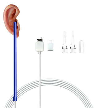 Професионален ендоскоп за почистване на ушите 3 в 1 Ear Pick Отоскоп Инструмент за премахване на ушна кал с 6 LED лампи 5,5 мм бороскоп