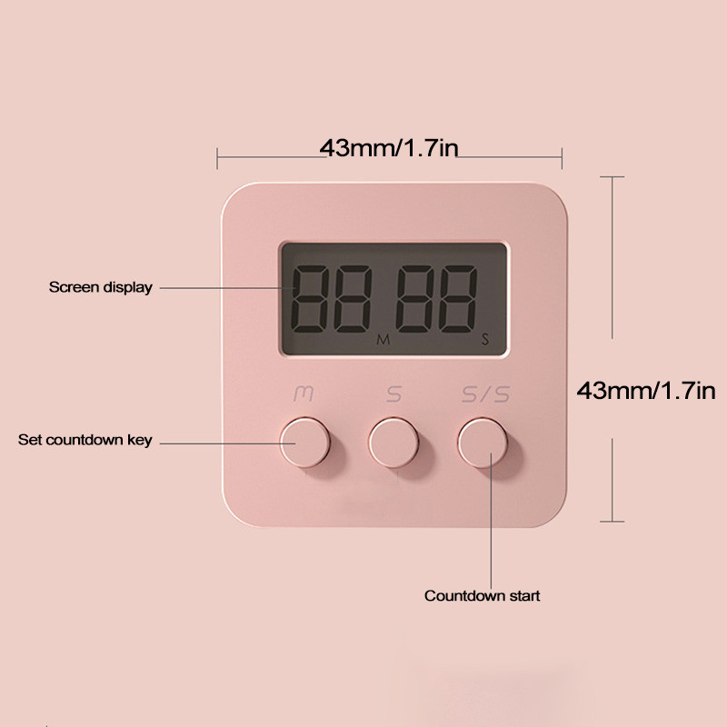 Mali digitalni kuhinjski mjerač vremena Veliki LCD zaslon Ugrađeni zvučnik Rupa za vješanje Dizajn Upravljač vremenom za vježbu kuhanja