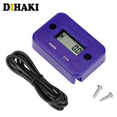 Contor orar digital inductiv Tach 0-9999.9H Contor de oră impermeabil pentru motor pe gaz Afișaj LCD pentru bicicletă Motocicletă ATV Barcă