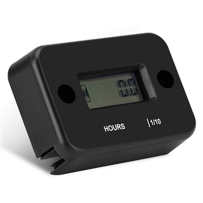 Contor orar digital inductiv Tach 0-9999.9H Contor de oră impermeabil pentru motor pe gaz Afișaj LCD pentru bicicletă Motocicletă ATV Barcă