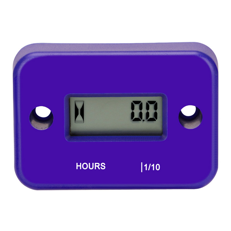 Contor orar digital inductiv Tach 0-9999.9H Contor de oră impermeabil pentru motor pe gaz Afișaj LCD pentru bicicletă Motocicletă ATV Barcă