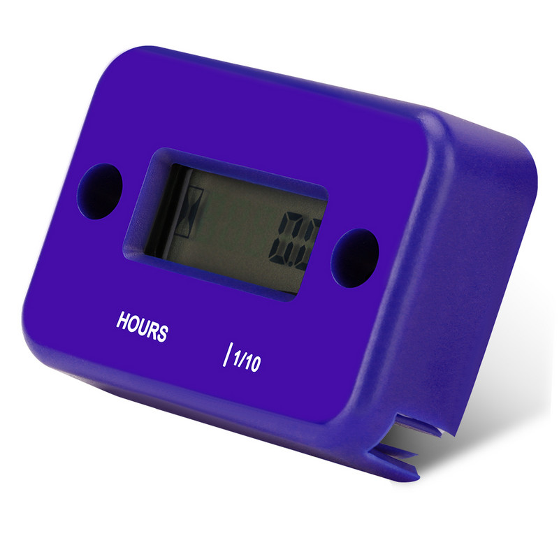Contor orar digital inductiv Tach 0-9999.9H Contor de oră impermeabil pentru motor pe gaz Afișaj LCD pentru bicicletă Motocicletă ATV Barcă