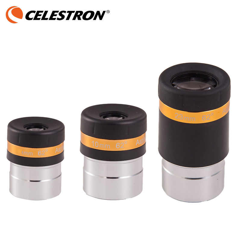 Celestron aszférikus okulárteleszkóp HD széles látószögű 62 fokos lencse 4/10/23 mm teljesen bevonattal 1,25"-es csillagászati távcsőhöz, 31,7 mm