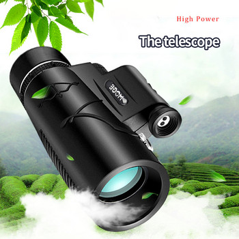Mogo 50x60 със светлинно осветление с лазер с голям обхват Монокъл за мобилен телефон с висока мощност Очила с висока разделителна способност На открито