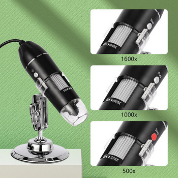 1600X камера с цифров микроскоп 3в1 тип-C USB преносим електронен микроскоп за запояване LED лупа за ремонт на мобилен телефон
