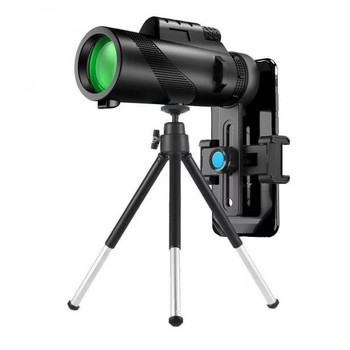 Мощен 80X100 HD монокулярен телескоп Bak4 Prism Long Range Zoom с/без статив Скоба за телефон Лов на открито Къмпинг