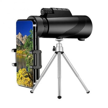 Ισχυρό μονόφθαλμο τηλεσκόπιο 80X100 HD Bak4 Prism Ζουμ μεγάλης εμβέλειας με/χωρίς τρίποδο τηλεφωνικό κλιπ Κάμπινγκ για υπαίθριο κυνήγι