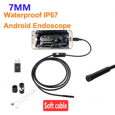 Cameră endoscopică de tip C Telefon boroscop mobil flexibil USB pentru mașini Endoscop pentru smartphone Android Sondă de cameră endoscopică