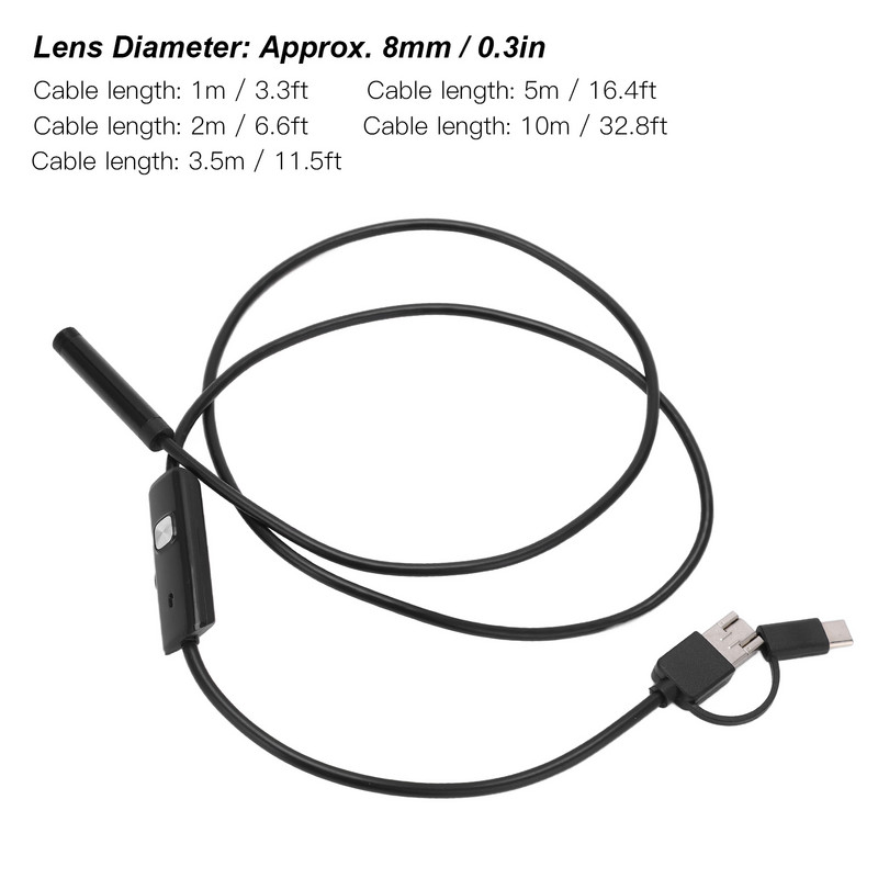 Apžiūros kameros reguliuojamo ryškumo endoskopas pramonei