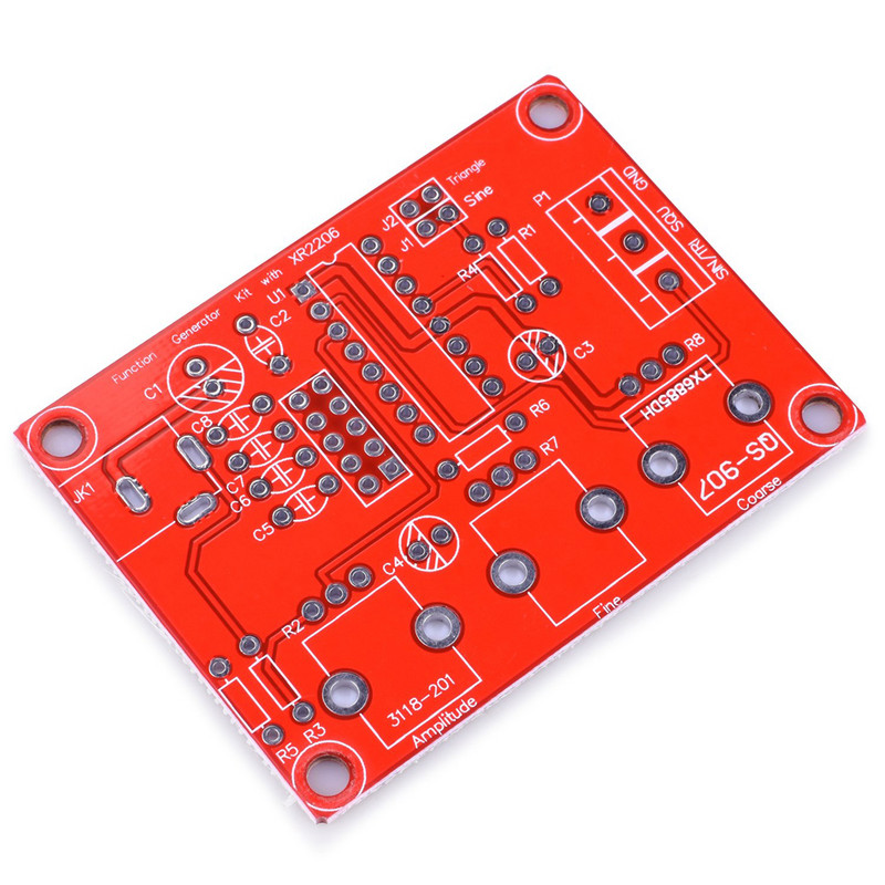 1Hz–1MHz XR2206 funktsioonisignaali generaatori DIY komplekt siinuse/kolmnurga/ruut väljundsignaali generaatori reguleeritava sageduse amplituudiga
