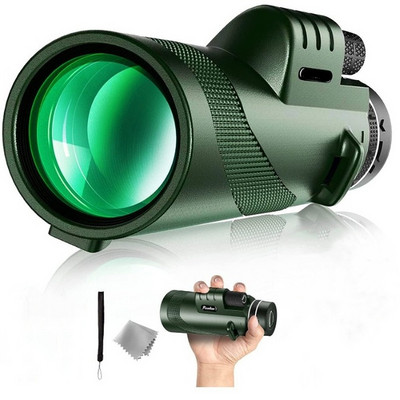 Výkonný 80X100 HD monokulárny telefón s fotoaparátom, zoomom, hviezdnym zrkadlom, statívom, teleskopickým telefónom, klipom na telefón pre vonkajšie kempingové príslušenstvo