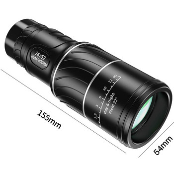 APEXEL Мощен Монокулярен Телескоп 16x52 Dual Focus Бинокъл Zoom Prism Компактен Монокъл За Лов Къмпинг оборудване