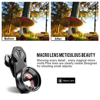 APEXEL 100mm Macro Phone Lens 4K HD Professional Mobile Phone Camera Macro Lenses for Xiaomi iPhone 14 Samsung all Smartphones