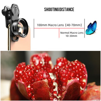 APEXEL 100mm Macro Phone Lens 4K HD Professional Mobile Phone Camera Macro Lenses for Xiaomi iPhone 14 Samsung all Smartphones