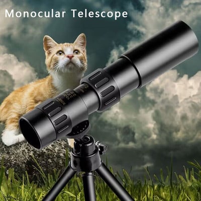 Telescop monocular Zoom HD Binoclu portabil puternic Raza lungă de desfășurare Lunetă profesională Telescop Bak4 de călătorie cu vedere nocturnă scăzută