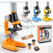 Παιδικό κιτ βιολογικού μικροσκοπίου LED Kit Microscope Lab 100X 400x 2000X Home School Science Εκπαιδευτικό παιχνίδι για παιδιά Δώρο