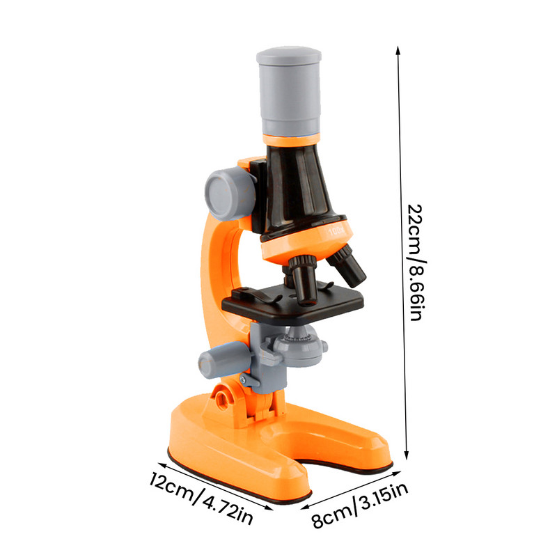 Laste bioloogilise mikroskoobi komplekt LED-mikroskoobi komplekt Lab 100X 400x 2000X Kodukoolis loodusteaduste hariv mänguasi lastele kingitus