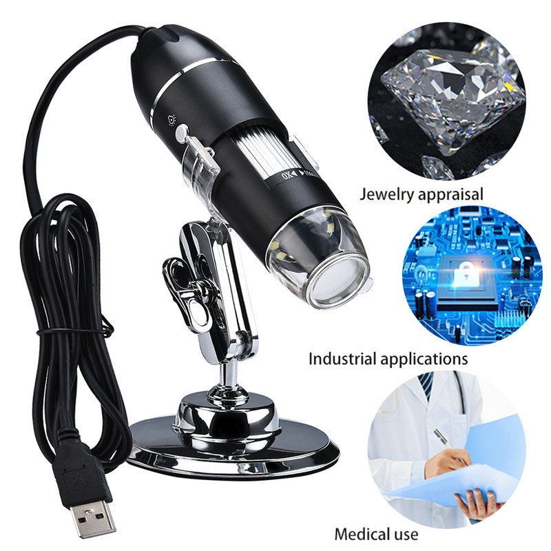 1600X elektroninis skaitmeninis mikroskopas Reguliuojamas USB rankinis nešiojamas didintuvas, skirtas WIN XP/7/MAC/VISTA HD didinimo endoskopui