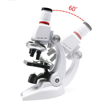 Microscope Kit Lab LED 100X-400X-1200X Home School Science Εκπαιδευτικό παιχνίδι Δώρο Εκλεπτυσμένο βιολογικό μικροσκόπιο για παιδιά