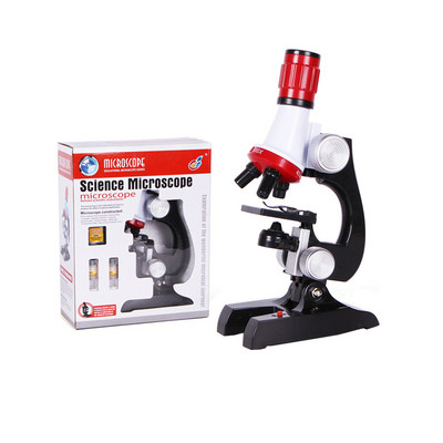 Microscope Kit Lab LED 100X-400X-1200X Home School Science Εκπαιδευτικό παιχνίδι Δώρο Εκλεπτυσμένο βιολογικό μικροσκόπιο για παιδιά