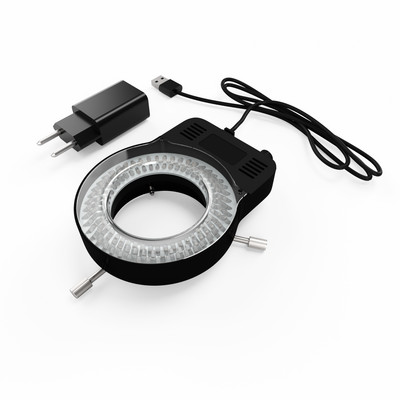 RF4 Μικροσκόπιο Ρυθμιζόμενο 144 LED Φωτισμός Βιομηχανικός Στερεοσκοπικός Μεγεθυντικός Φακός Δακτύλιος Πηγή φωτός