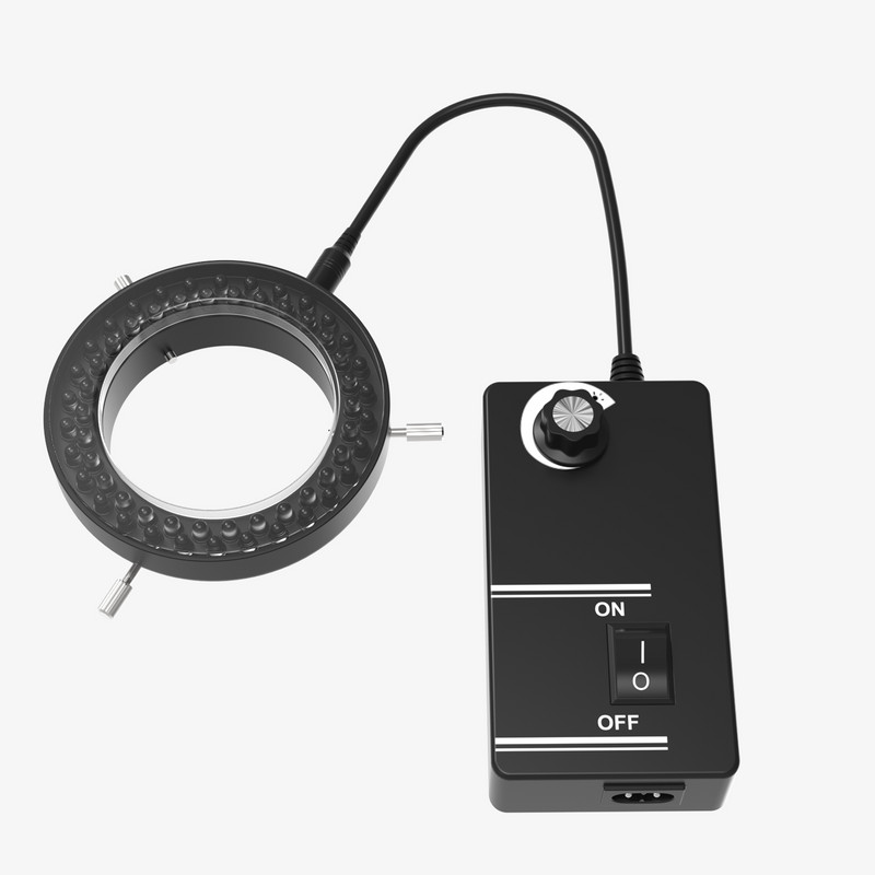 RF4 mikroskopu reguliuojamas 144 LED apšvietimas pramoninis žiūronas stereoskopinis lęšis didinamojo stiklo žiedo šviesos šaltinis