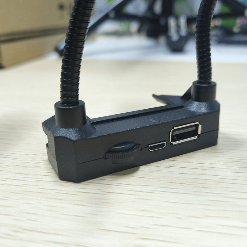 Nauja mikroskopo LED dvigubos galvutės apšvietimo lempa mikroskopo šviesai, skirta lituoti pramoninio mikroskopo kameros šviesos šaltiniu