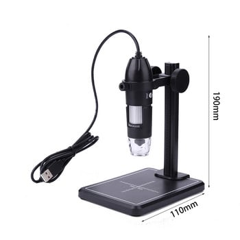 1600X Επαγγελματικό ψηφιακό μικροσκόπιο USB 8 LED 2 MP Ηλεκτρονικό μικροσκόπιο Ενδοσκόπιο Ζουμ κάμερας Μεγεθυντικός φακός ανύψωσης βάσης