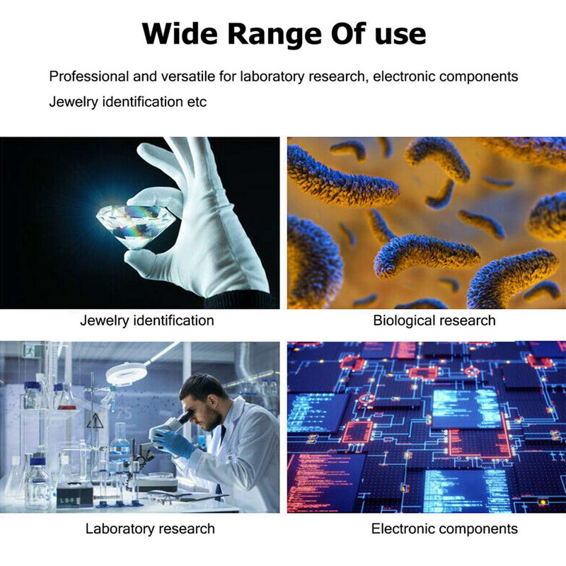 1600X profesionalus USB skaitmeninis mikroskopas, 8 šviesos diodai, 2 MP elektroninis mikroskopas