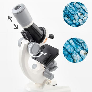 100X 400X 1200X Child\'s Biological Microscope School Science Εκπαιδευτικό παιχνίδι δώρο για παιδιά Παιδιά LED Kit Lab Οικιακό μικροσκόπιο