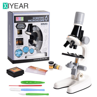 Microscop cu zoom Lab LED 800X Microscop de biologie pentru copii de școală Kit de experimente științifice Educație Jucării științifice Cadouri