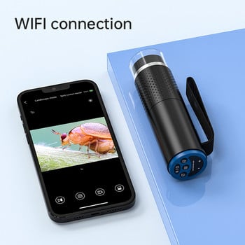 Преносим WiFi цифров микроскоп 50X-1000X 2MP USB безжични електронни микроскопи за Android iOS PC Zoom Камера Лупа