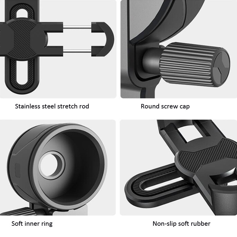CM-8L greito fotografavimo stovo adapterio tvirtinimo jungtis teleskopui žiūronui Monokuliarinis mikroskopas, skirtas iPhone Samsung