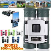 5Krāsas 5000M/50000M Portatīvie HD 800X25 tālummaiņas binokļi Teleskops Jaudīgs salokāms tālsatiksmes redze Medības Kempings Sports