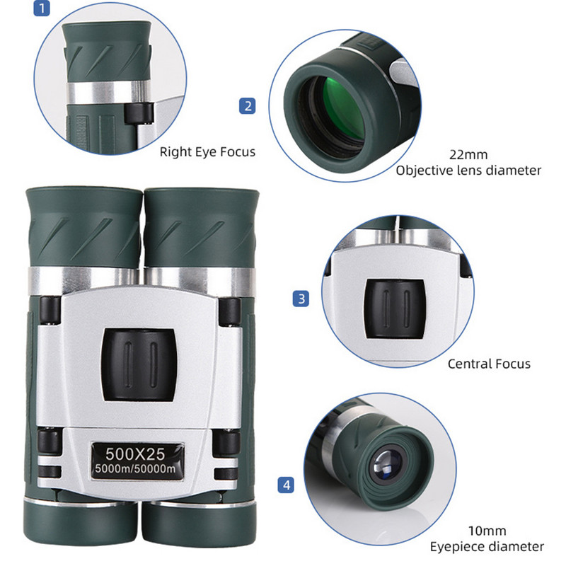 5Krāsas 5000M/50000M Portatīvie HD 800X25 tālummaiņas binokļi Teleskops Jaudīgs salokāms tālsatiksmes redze Medības Kempings Sports