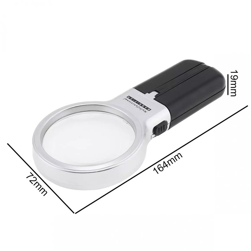 11x lupa so svetlom 8 LED lupa skladací stojan na stôl čítanie biele krúžkové svetlo na oceňovanie šperkov čítanie opravy