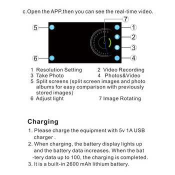 Y14 5,5 мм обектив Ендоскоп Видеокамери Инспекционен бороскоп Практична трайна автоматична експозиция за телефон с Android iOS