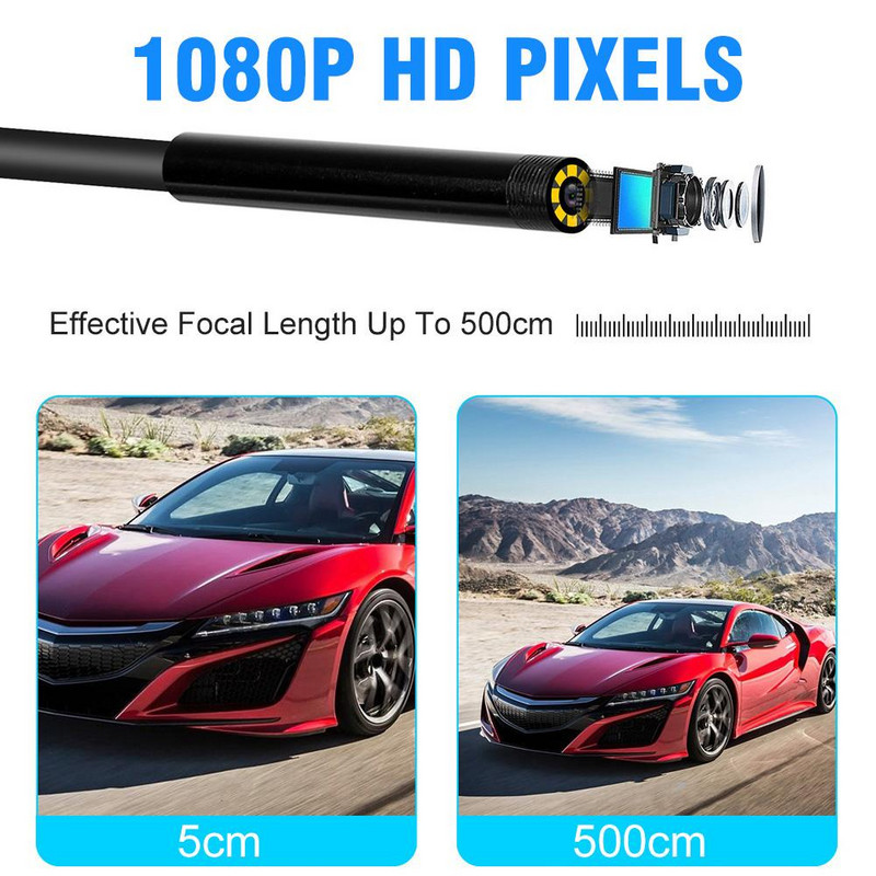 Y14 5,5 mm objektyvo endoskopo vaizdo kameros Patikrinimo boreskopas Praktiškas patvarus automatinis eksponavimas, skirtas Android iOS telefonui