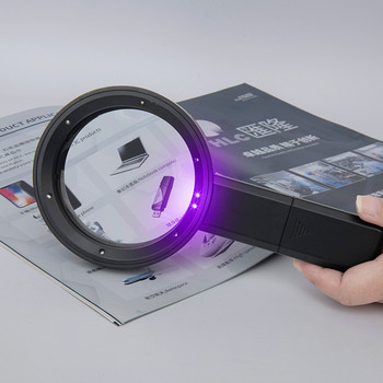 Φωτισμένος μεγεθυντικός φακός 5X 10X 15X Μεγεθυντικός φακός χειρός με 8 φώτα Led, μεγεθυντικός φακός με φωτισμό οπτικού φακού για επισκευή ανάγνωσης