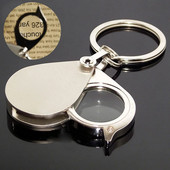 15X prijenosni sklopivi privjesak za ključeve, mini povećalo, privjesak za ključeve, povećalo, izdržljiva staklena lupa, džepni alat, pribor za blagdanske darove Novo