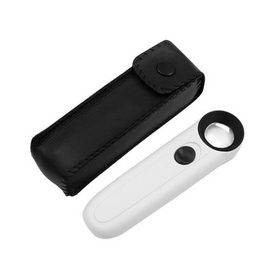 Φωτιζόμενος μεγεθυντικός φακός 40X φορητών μεγεθυντικών φακών με Εργαλείο επισκευής κοσμημάτων φωτός 2 LED για πλακέτες κυκλωμάτων γραμματοσήμων