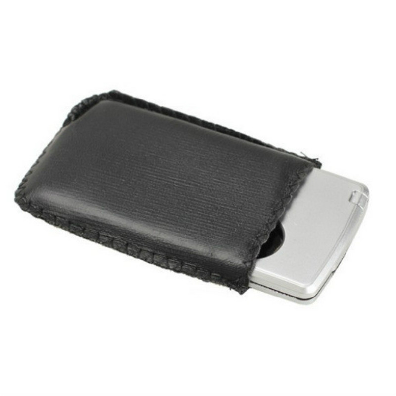 Hitelkártya LED-es nagyító, könnyű bőrtokkal, nagyítóval, ultravékony hordozható négyzet alakú LED-es fényolvasó eszközökkel