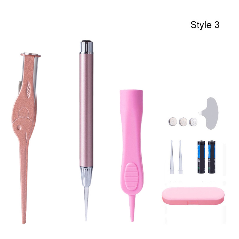 Ausų vaško šalinimo ausų valiklio rinkinys su LED lempute ir 2 keičiamomis galvutėmis ausų šaukštu pincetu ausų vaško šalinimo įrankiai vaikams