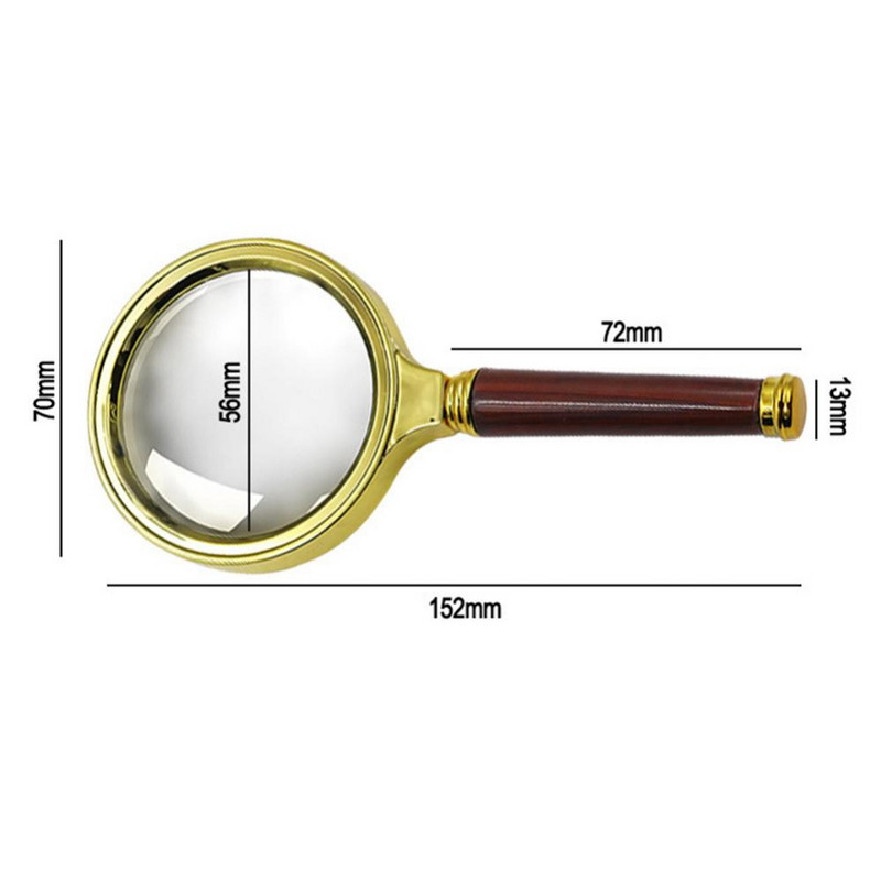 10X luup käeshoitav kaasaskantav suurendusklaasi luup raamatute lugemiseks ajalehtede ehteid jade antiikse hindamiseks
