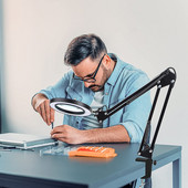 5X megvilágított nagyító USB 3 színű 72 LED-es nagyító forrasztópáka javításhoz/asztali lámpa/olvasó bőrápoló szépségápolási eszköz