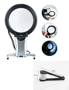 Kihangosító LED-es nagyítóval megvilágított olvasónagyító nyak viselése minőségi nagyító időseknek varrás keresztszemes hímzés