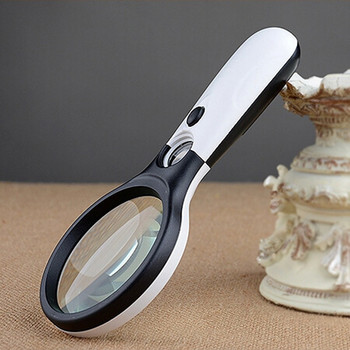 Εργαλείο επισκευής μικροσκοπίου χειρός Mini Llluminated μεγεθυντικού φακού με 3 φως LED 45X κοσμηματοπωλείο με φακό μεγεθυντικού φακού