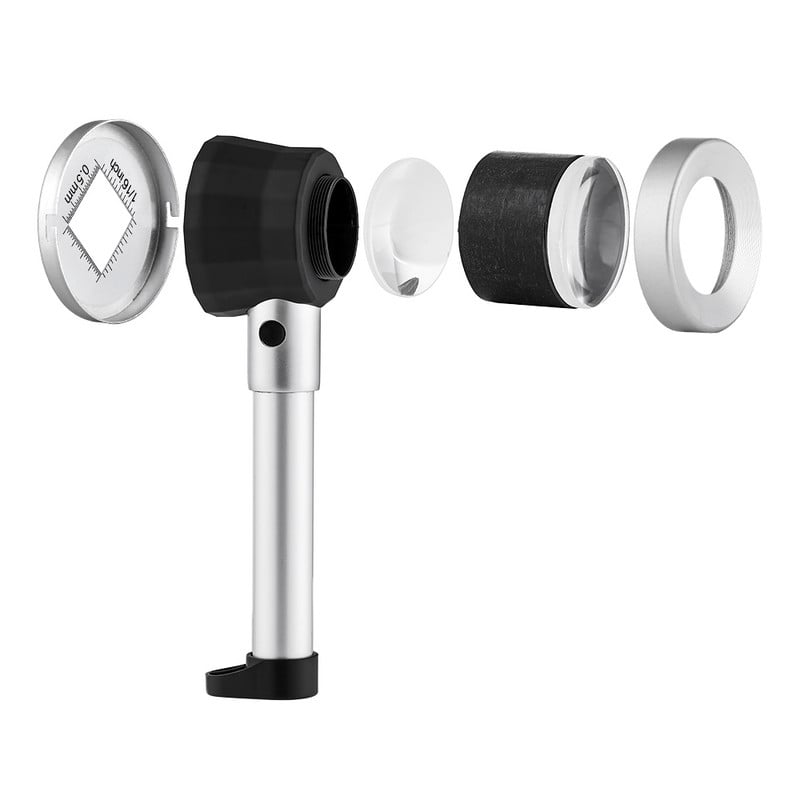 30-násobná ručná osvetlená lupa s lupou a UV svetlom, dermatoskop, optická lupa s jasným videním