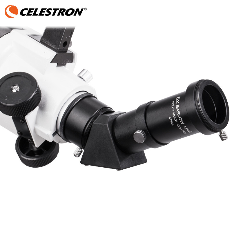 Metāla 3x/5X paplašinātāja teleskops dubultā universālā Barlow kontaktlēca 1,25 collas 31,7 mm okulārs Angeleyes melns